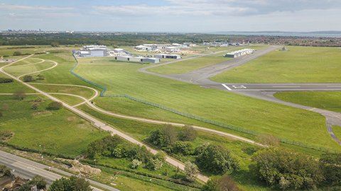 Aerial photo of Daedalus airfield