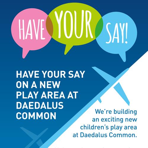 Public consultation to decide play equipment for Daedalus Common