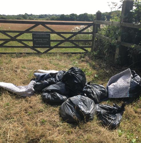 An example of local fly tipping