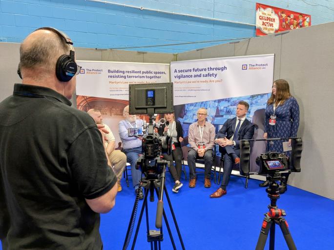Filming at Fareham Business Expo