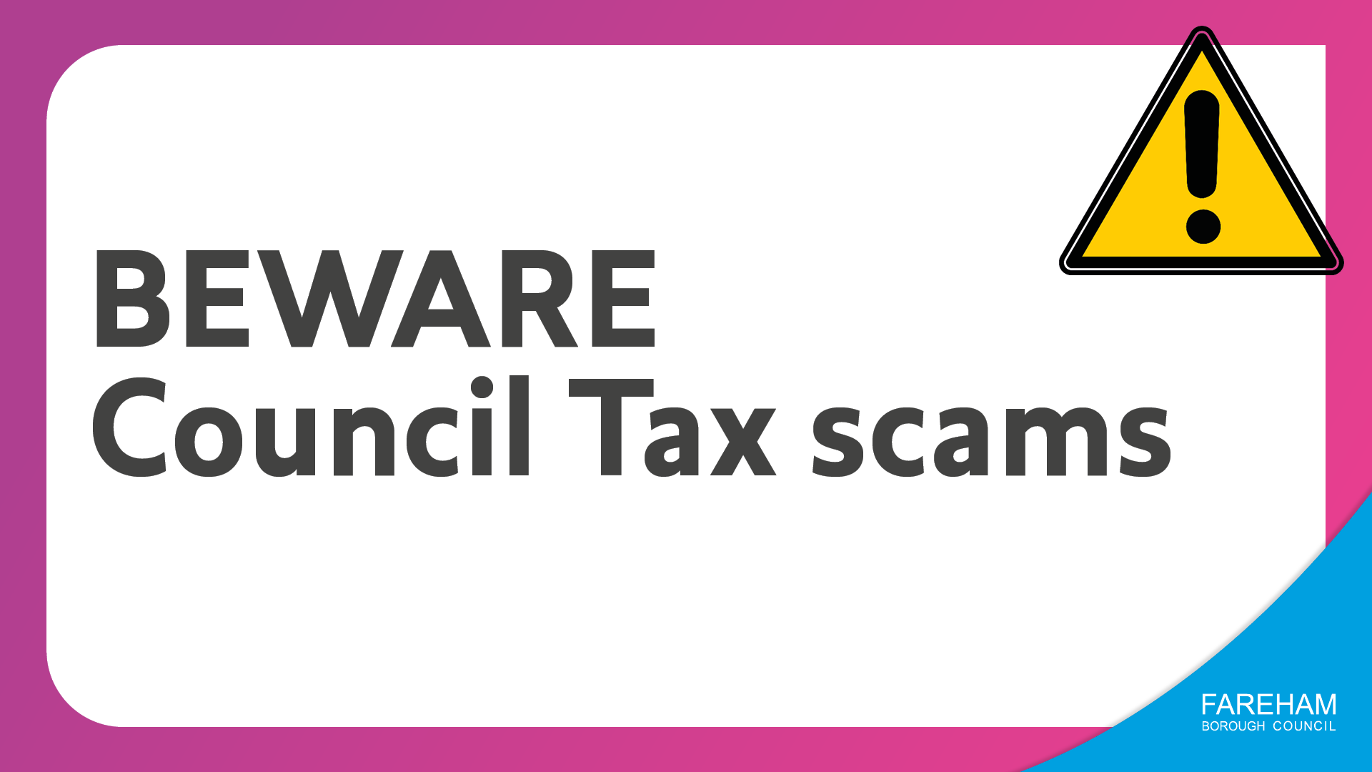 Beware of Council Tax scams