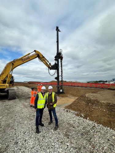 Councillor Simon Martin and Neil Ebberson, Director Government Services for Bristow