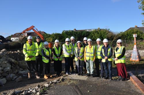 Group photo at Assheton Court site